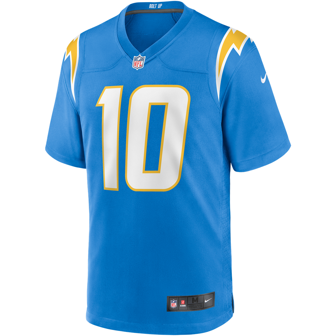 Los Angeles Chargers Justin Herbert Nike Gold Alternate Charger Power Game Player Jersey