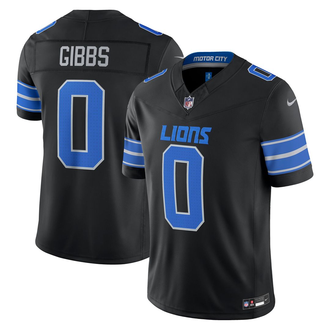 Detroit Lions Jahmyr Gibbs Nike White Vapor F.U.S.E. Stitched Limited Jersey