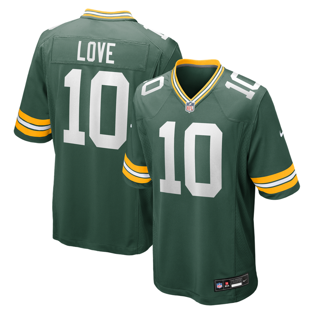 Green Bay Packers Jordan Love Nike Green Player Game Jersey