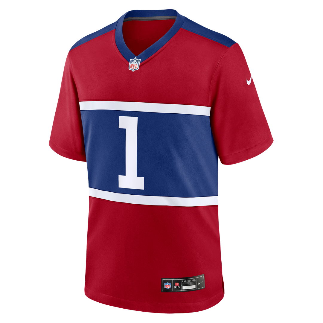 New York Giants Malik Nabers Nike Century Red Alternate Game Jersey