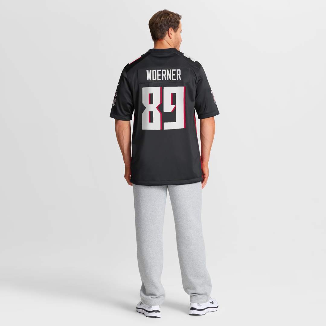 Atlanta Falcons Charlie Woerner Nike Black Game Jersey