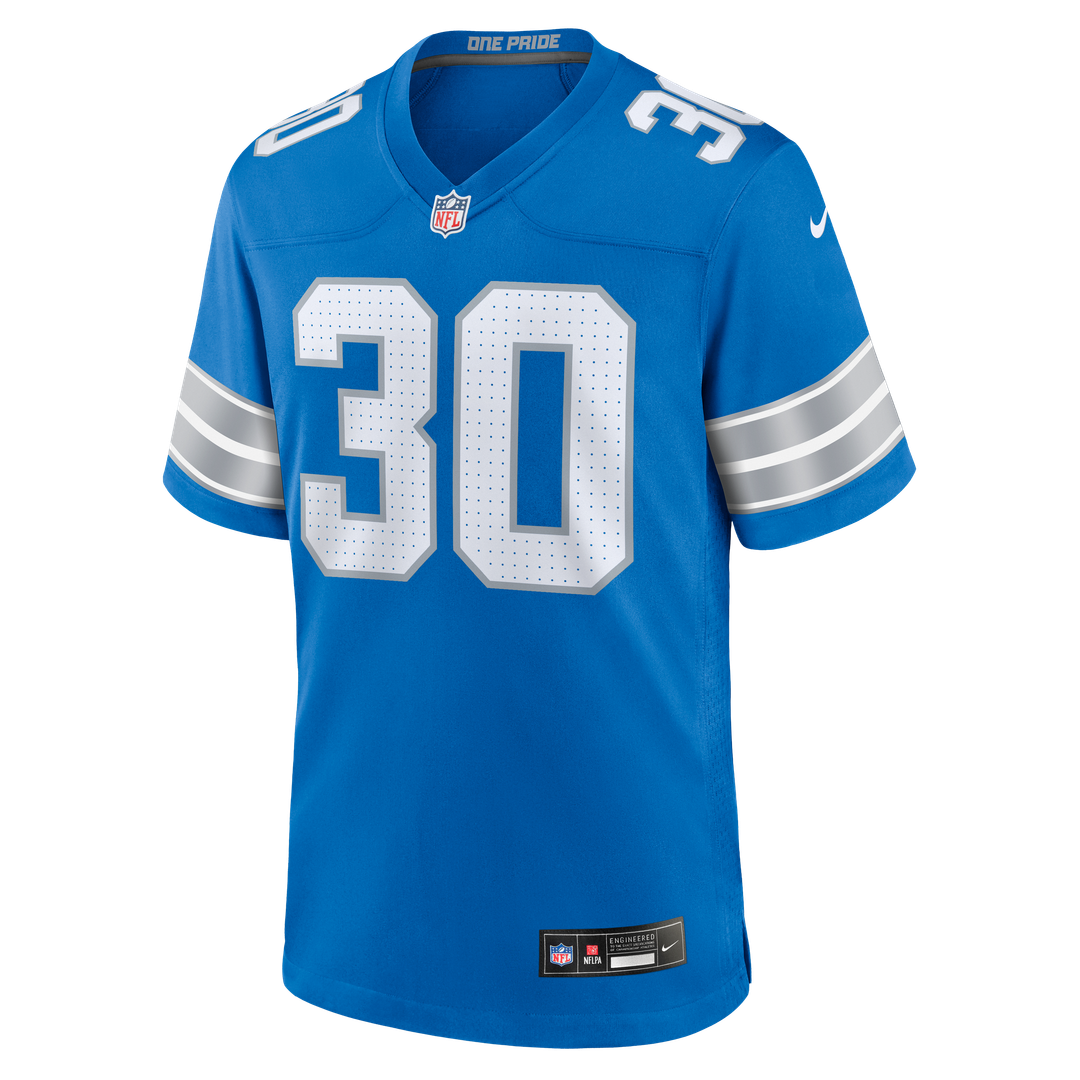 Detroit Lions Khalil Dorsey Nike Blue Team Game Jersey