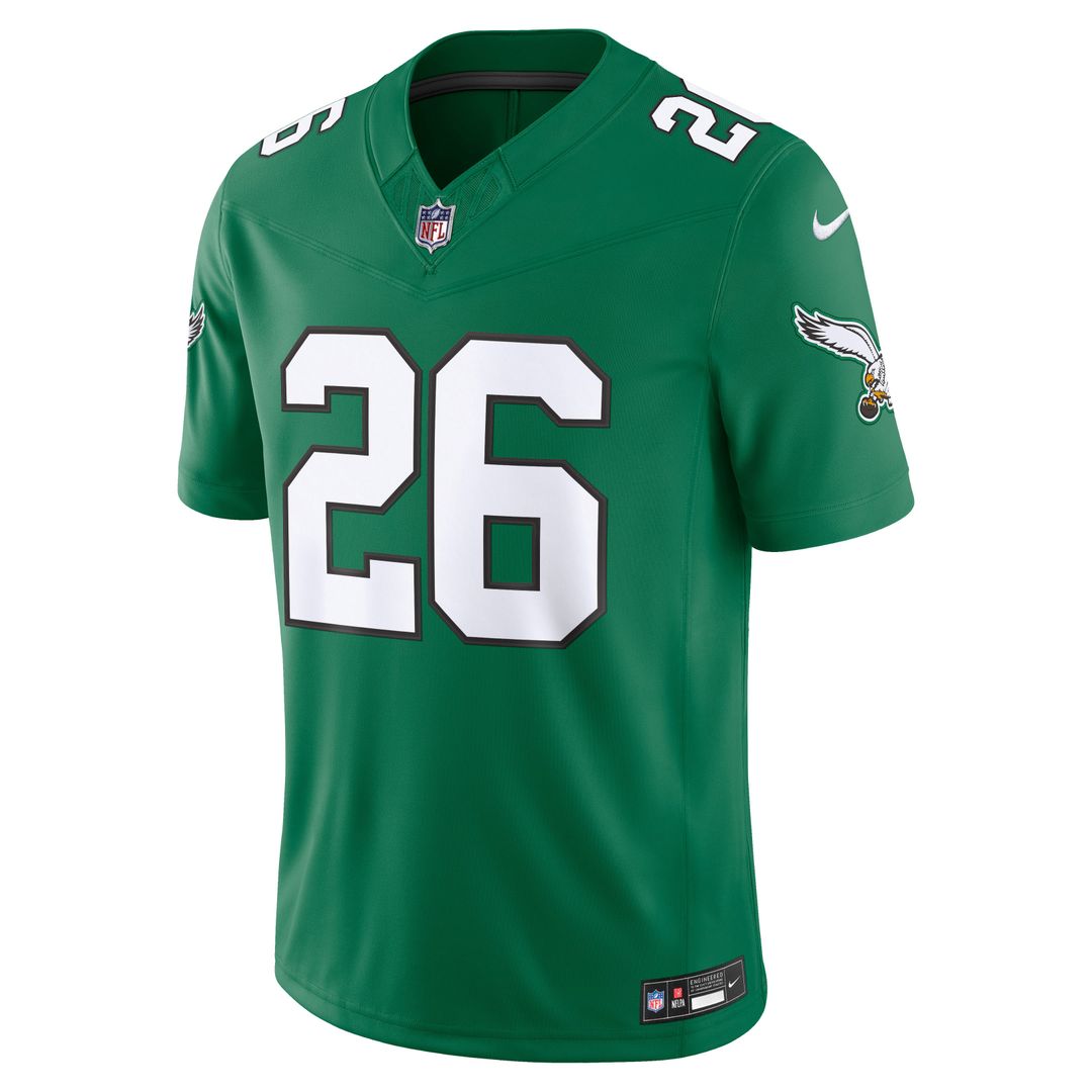 Philadelphia Eagles Saquon Barkley Nike White Vapor F.U.S.E. Stitched Limited Jersey