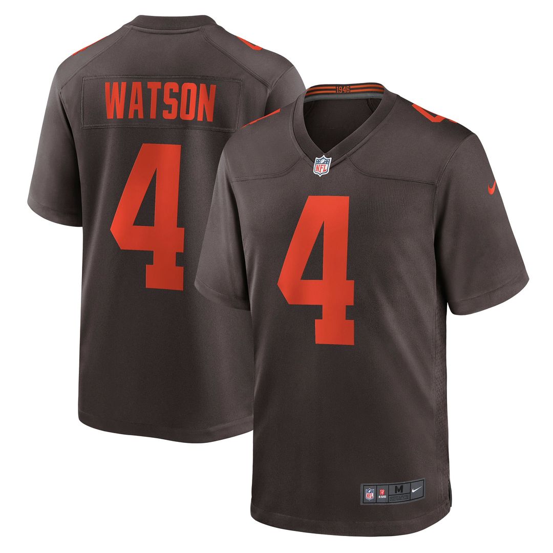 Cleveland Browns Deshaun Watson Nike White Alternate Game Jersey
