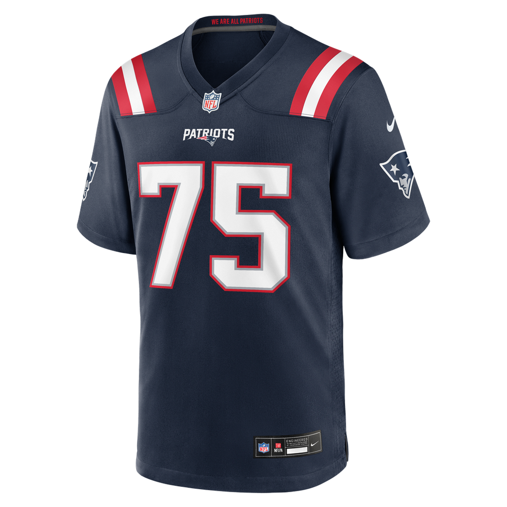 New England Patriots Alijah Vera-Tucker Nike Navy Team Game Jersey