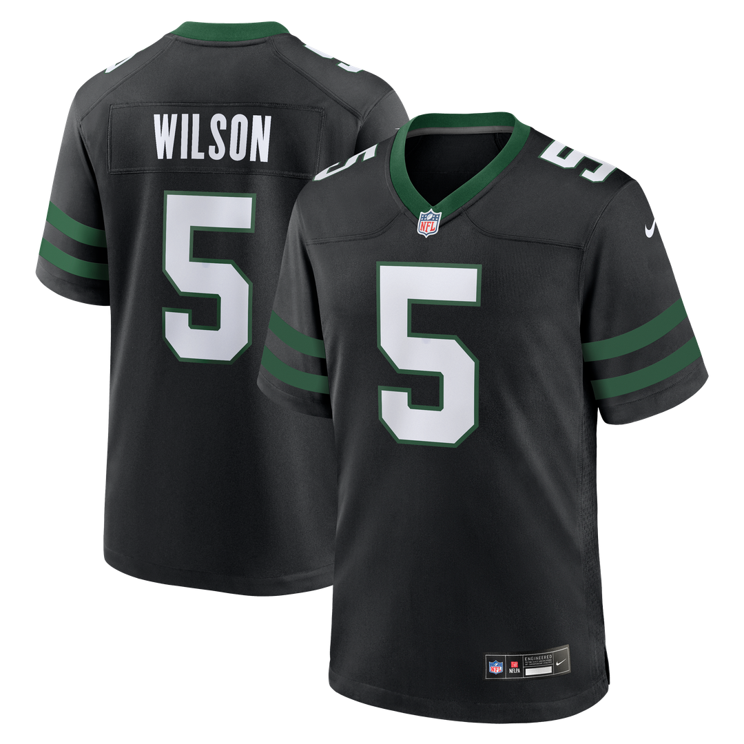 New York Jets Garrett Wilson Nike Legacy Green Game Jersey