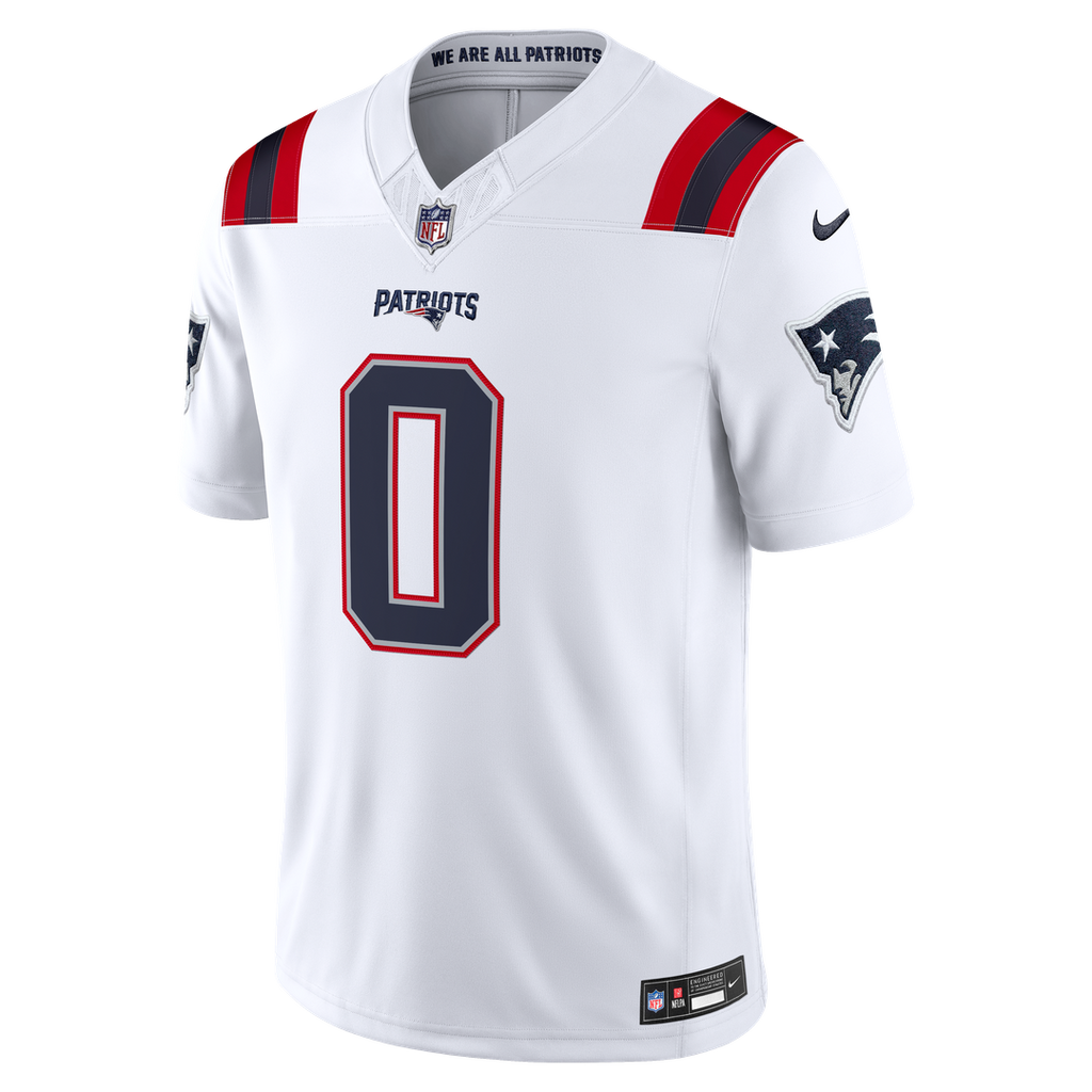 New England Patriots Christian Gonzalez Nike Navy Team Vapor F.U.S.E. Stitched Limited Jersey