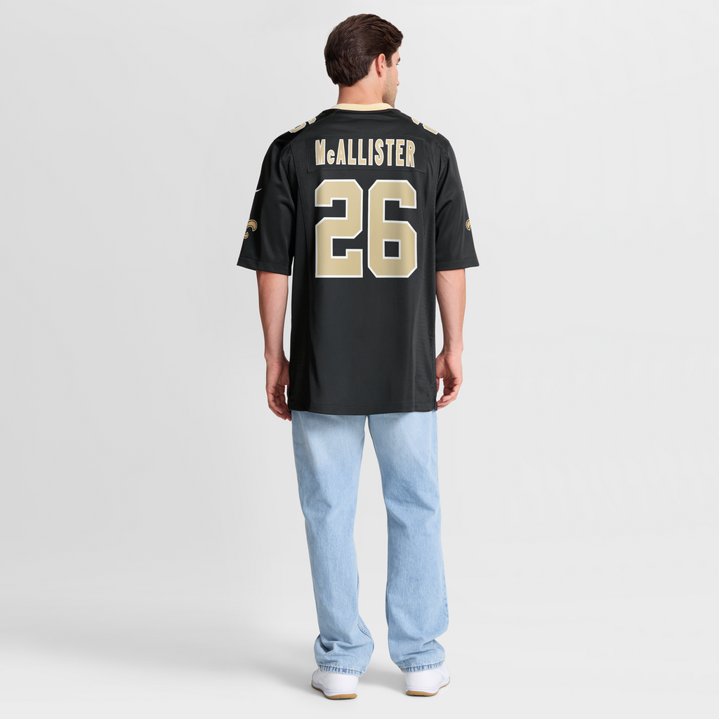 New Orleans Saints Deuce McAllister Nike Black Game Retired Player Jersey