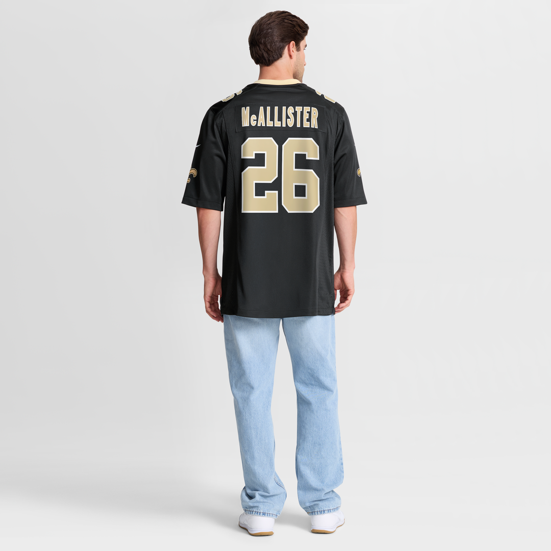 New Orleans Saints Deuce McAllister Nike Black Game Retired Player Jersey
