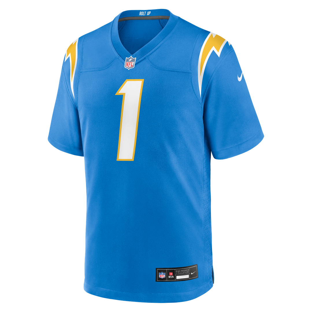 Los Angeles Chargers Quentin Johnston Nike Navy Alternate Super Chargers Game Player Jersey