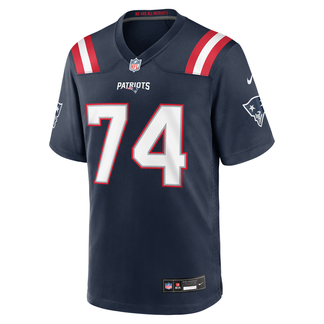 New England Patriots Caleb Lomu Nike Navy Team Game Jersey