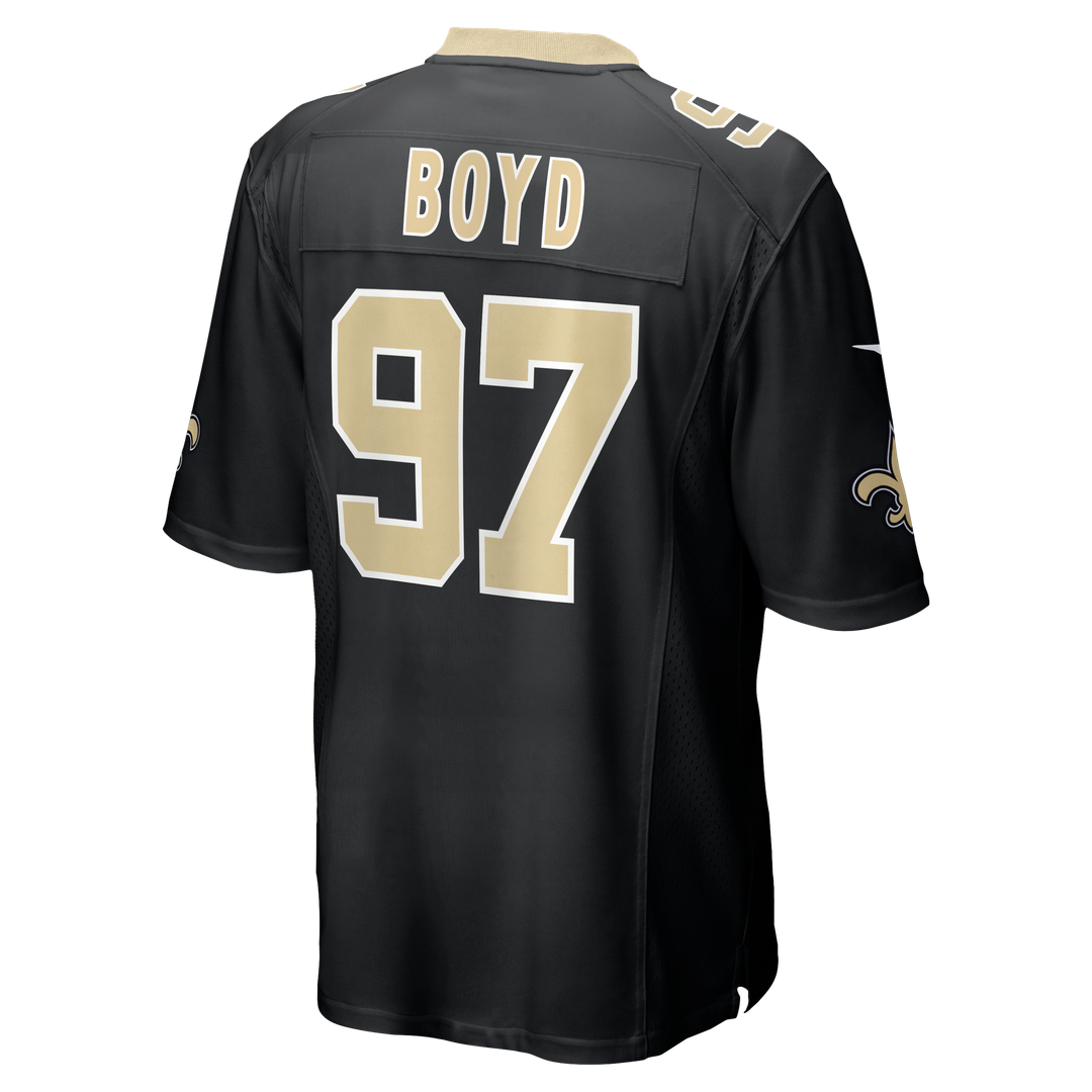 New Orleans Saints Khristian Boyd Nike Black Game Jersey