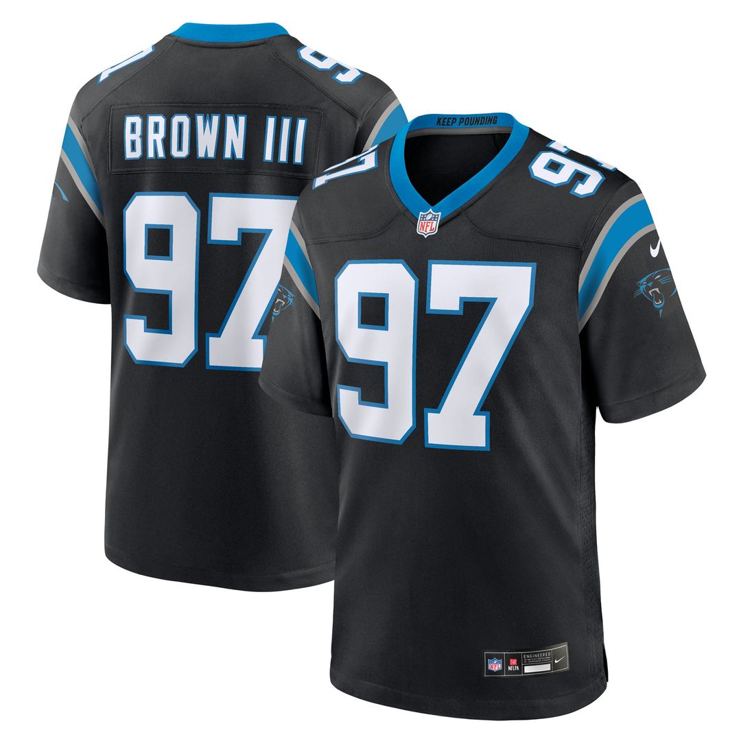 Carolina Panthers Bobby Brown III Nike Black Team Game Jersey