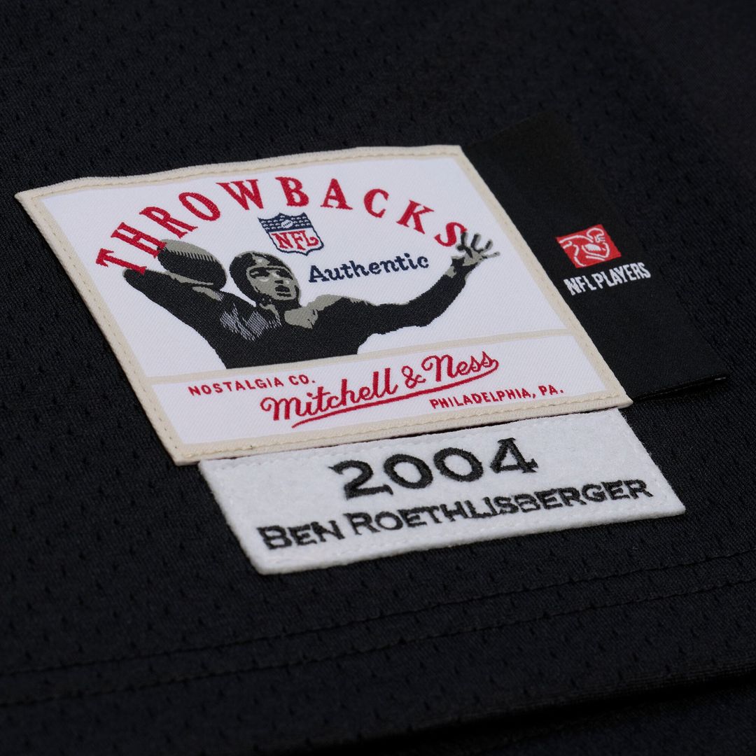 Pittsburgh Steelers Ben Roethlisberger Mitchell & Ness Black 2004 Authentic Throwback Jersey