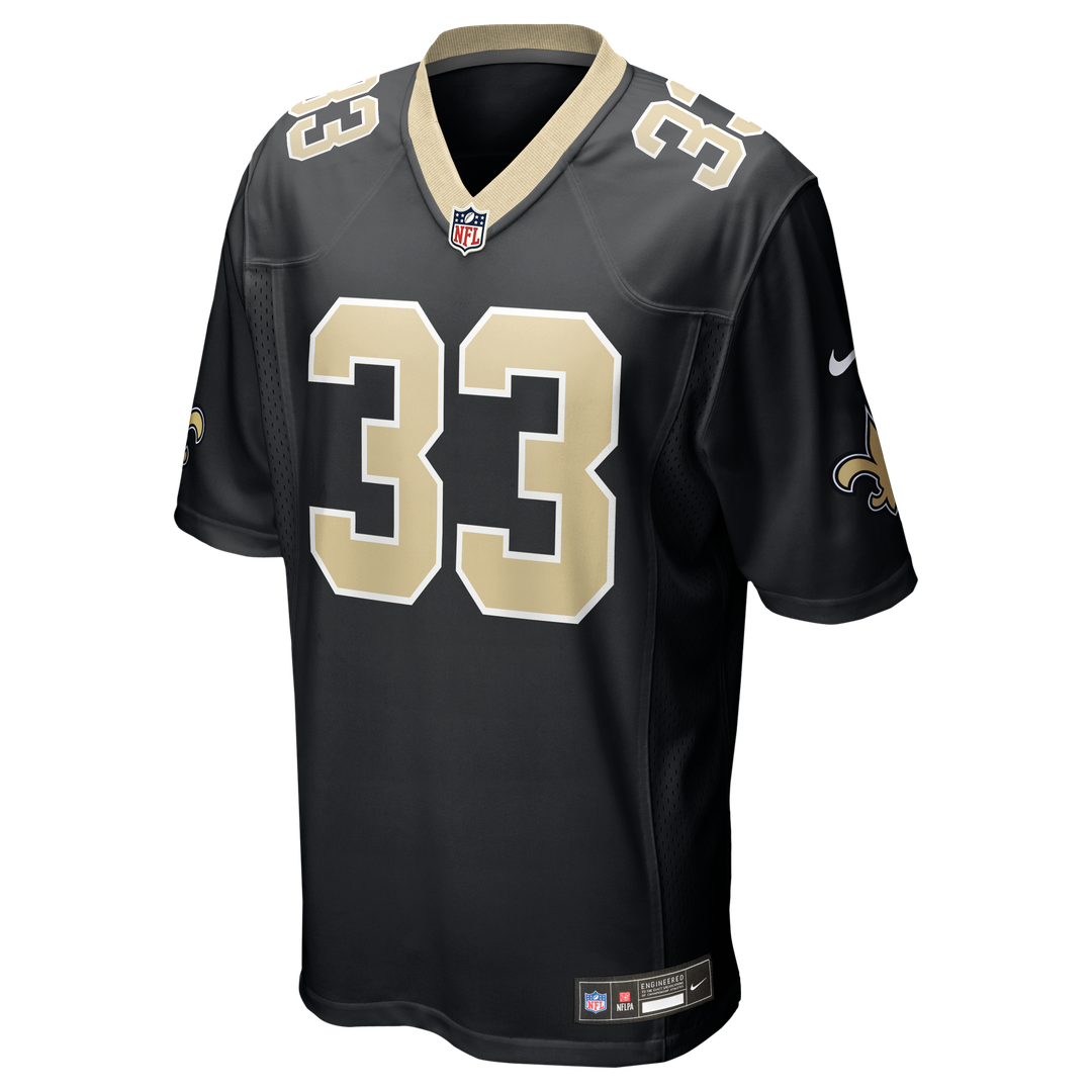 New Orleans Saints Jonas Sanker Nike Black Team Game Jersey