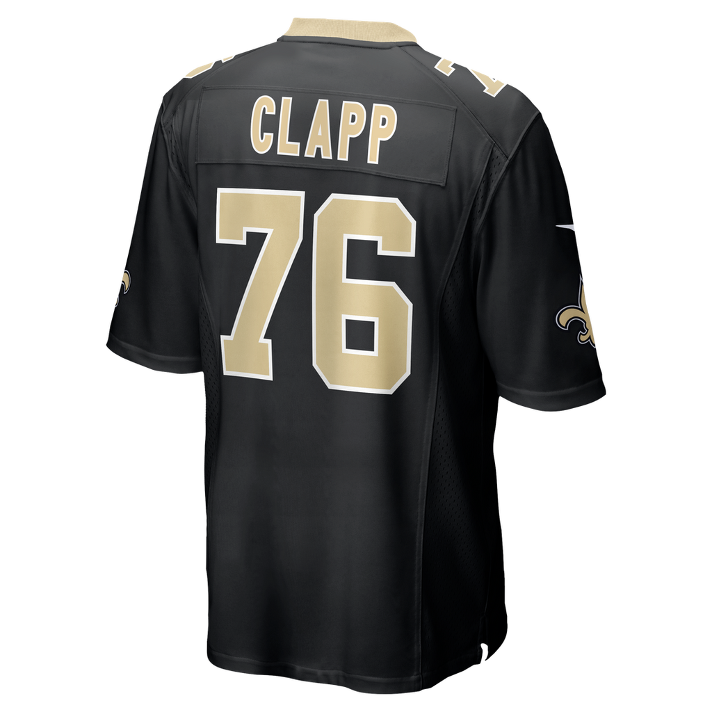 New Orleans Saints Will Clapp Nike Black Team Game Jersey