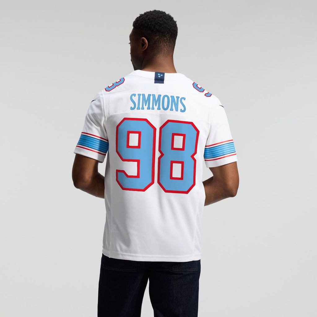 Tennessee Titans Jeffery Simmons Nike Light Blue Team Vapor F.U.S.E. Stitched Limited Jersey