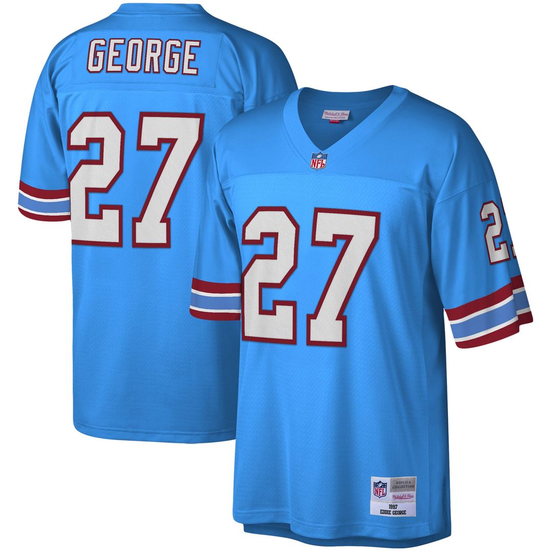 Houston Oilers Eddie George Mitchell & Ness White Legacy Replica Jersey