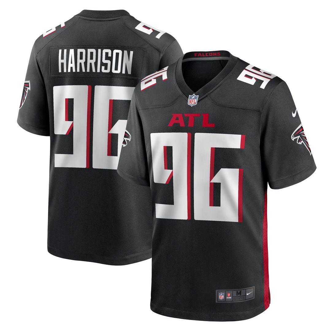 Atlanta Falcons Zach Harrison Nike Black Team Game Jersey