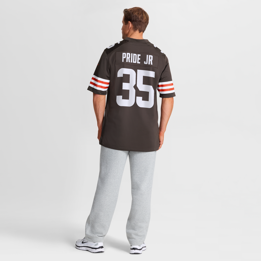 Cleveland Browns Toriano Pride Jr. Nike Brown Team Game Jersey