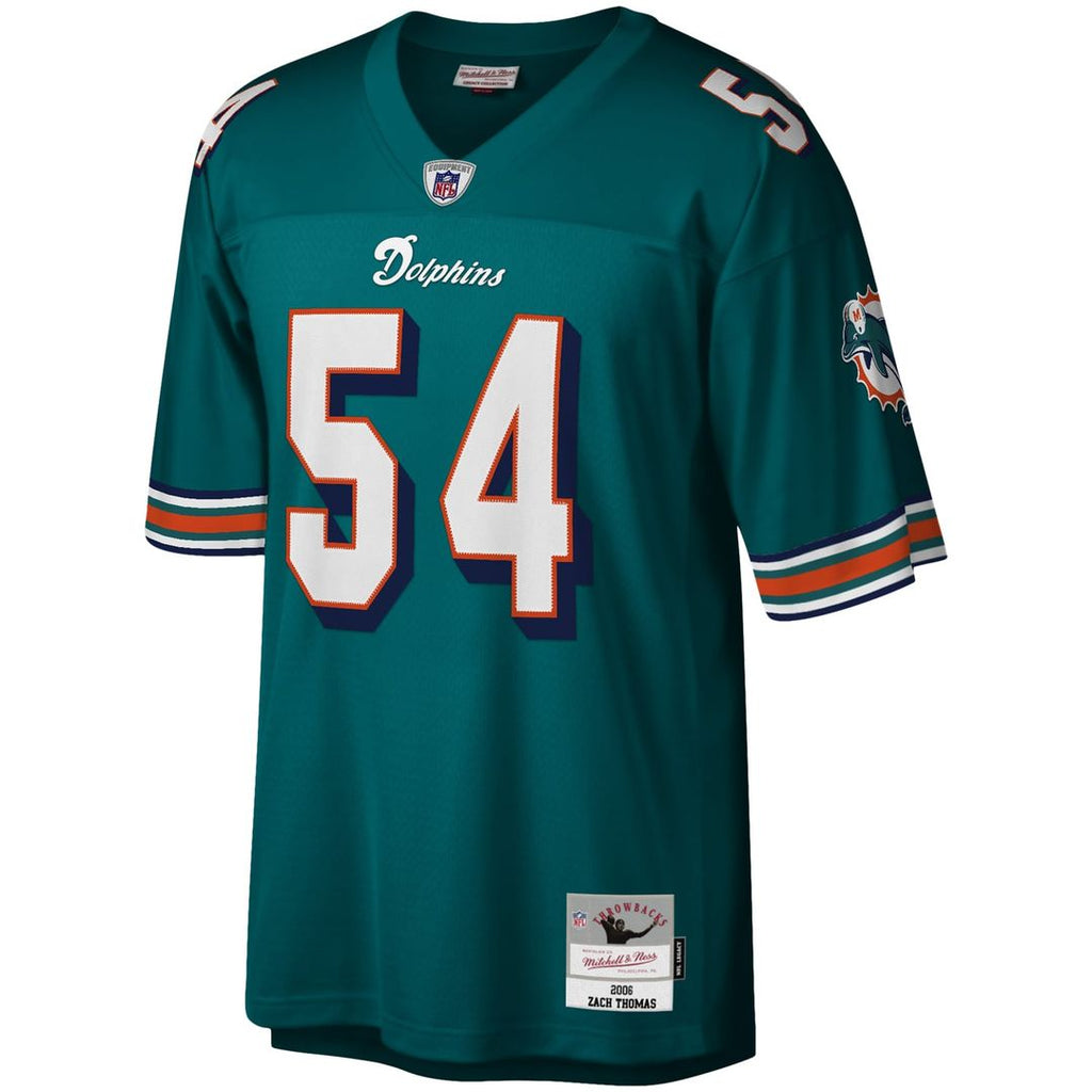 Miami Dolphins Zach Thomas Mitchell & Ness Aqua Legacy Replica Jersey