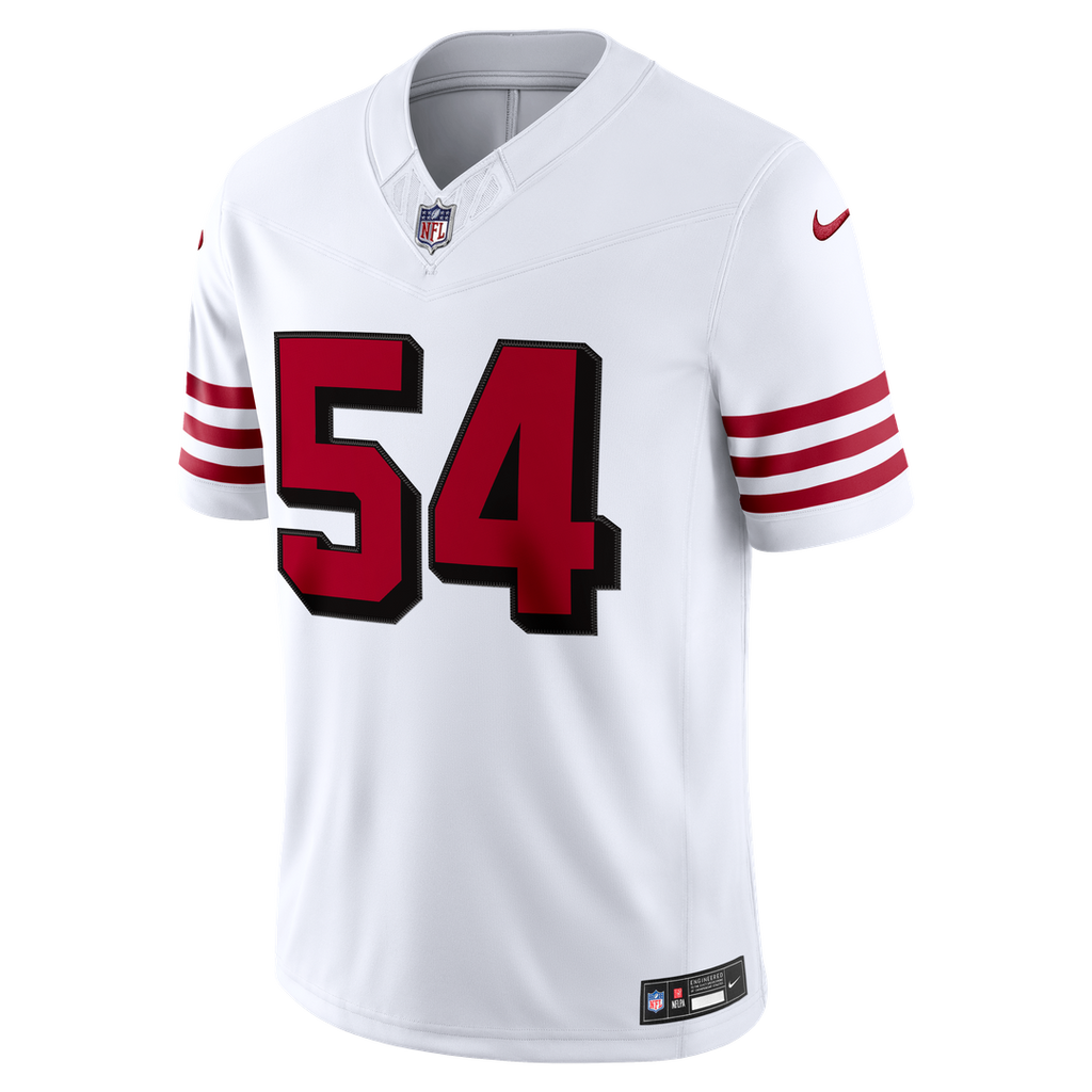 San Francisco 49ers Fred Warner Nike White Alternate Vapor F.U.S.E. Stitched Limited Jersey
