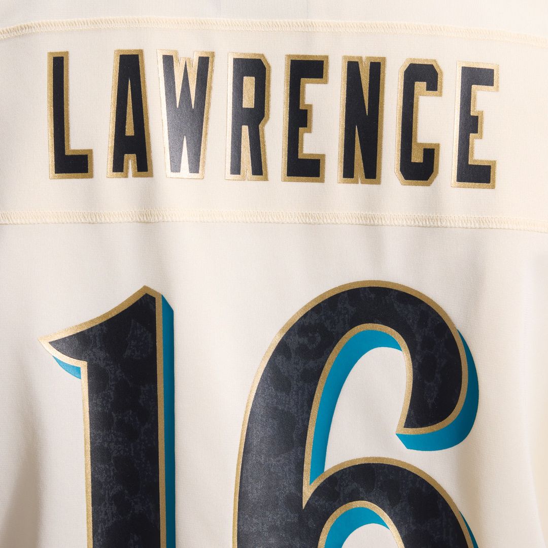 Jacksonville Jaguars Trevor Lawrence Nike Natural 2026 Rivalries Collection Game Jersey