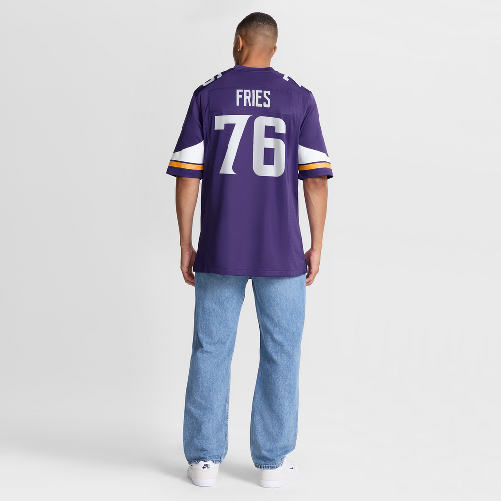 Minnesota Vikings Will Fries Nike Purple Team Game Jersey