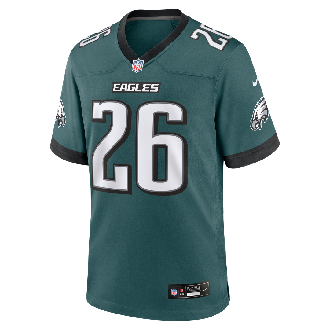 Philadelphia Eagles Saquon Barkley Nike Black Alternate Game Jersey