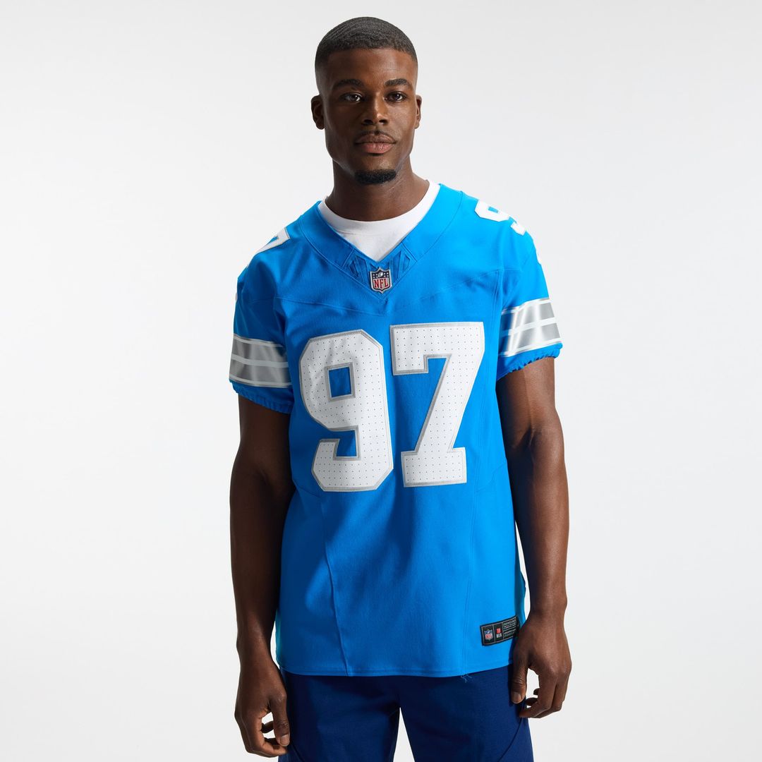 Detroit Lions Aidan Hutchinson Nike Blue Alternate Vapor F.U.S.E. Elite Jersey