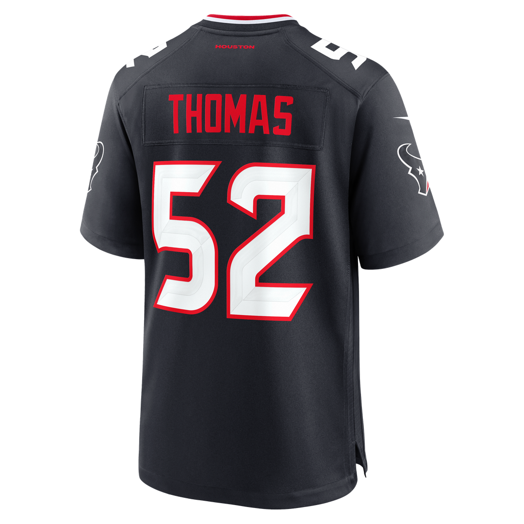 Houston Texans Xavier Thomas Nike Navy Team Game Jersey