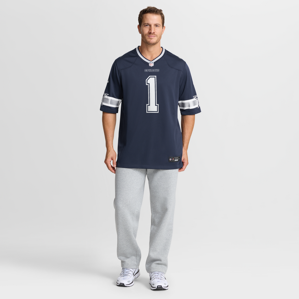 Dallas Cowboys Number 1 Groom Nike Navy Game Jersey