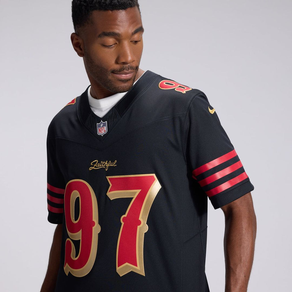 San Francisco 49ers Nick Bosa Nike Black Rivalries Collection Stitched Limited Jersey