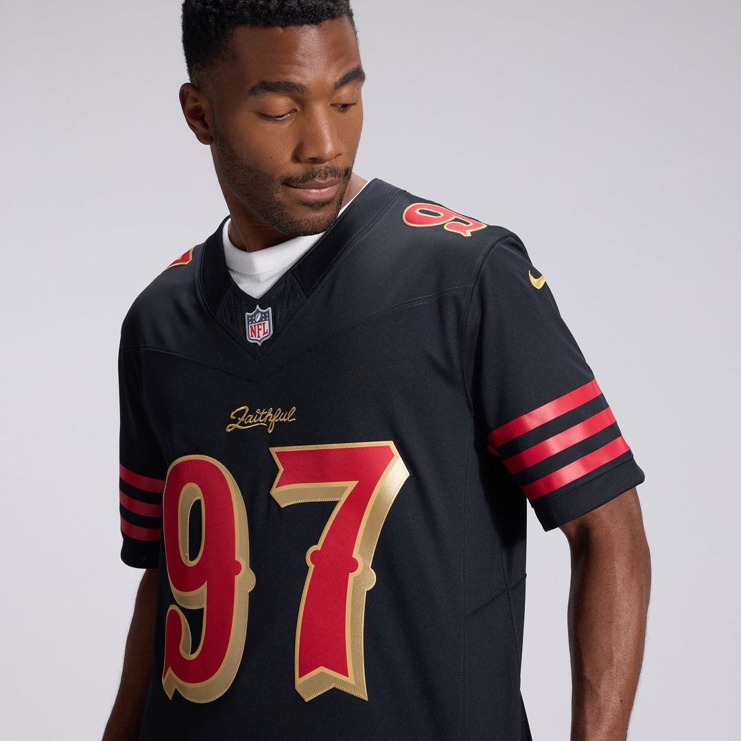 San Francisco 49ers Nick Bosa Nike Black Rivalries Collection Stitched Limited Jersey