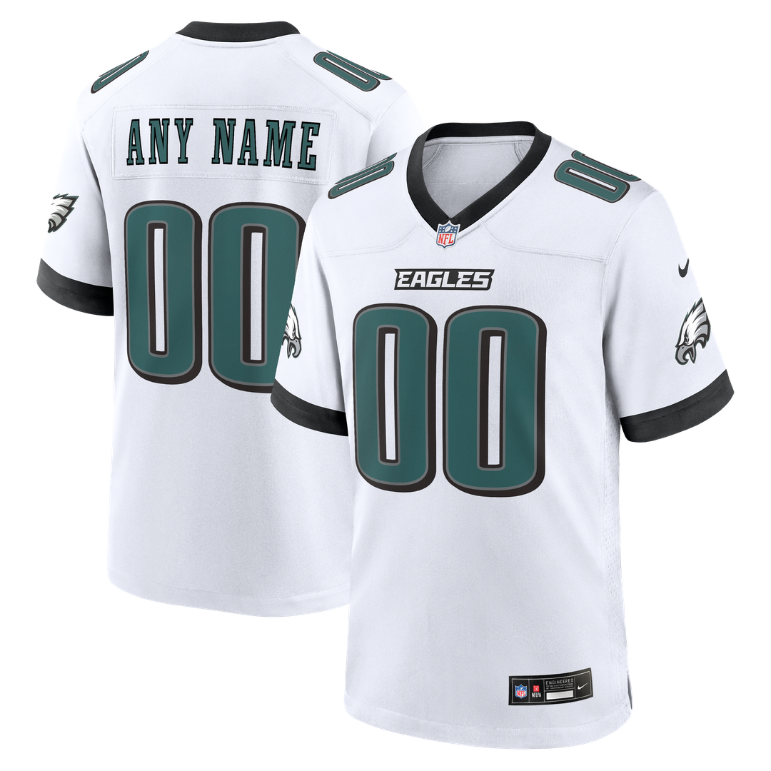 Philadelphia Eagles Nike Black Alternate Custom Game Jersey