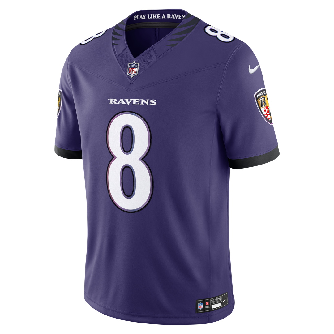 Baltimore Ravens Lamar Jackson Nike White Vapor F.U.S.E. Stitched Limited Jersey