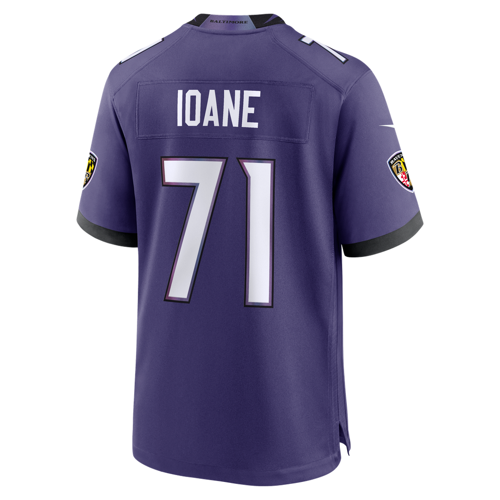 Baltimore Ravens Olaivavega Ioane Nike Purple Team Game Jersey