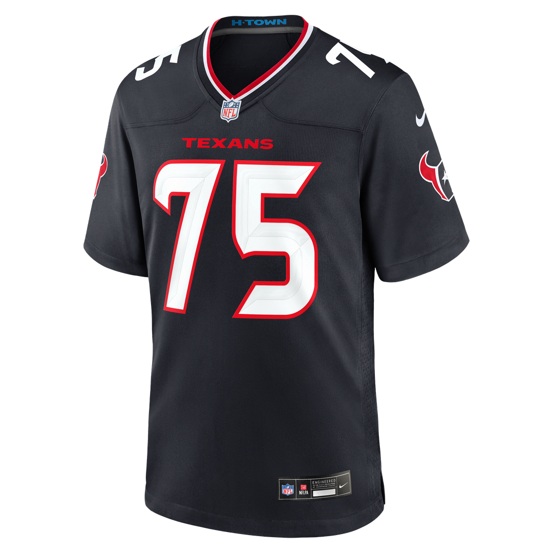 Houston Texans Wyatt Teller Nike Navy Team Game Jersey