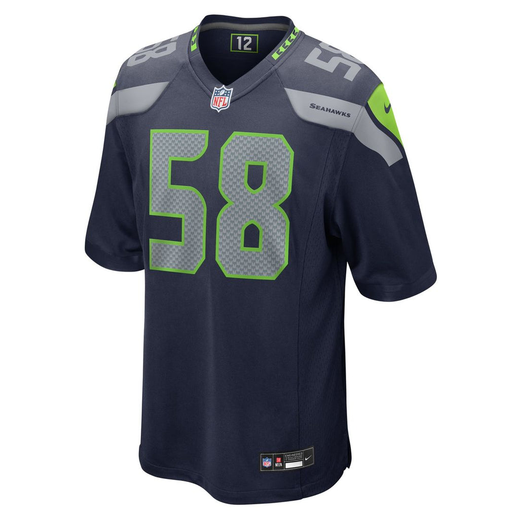 Seattle Seahawks Derick Hall Nike College Navy Game Jersey