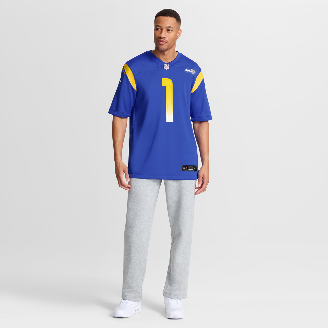Los Angeles Rams Number 1 Groom Nike Royal Game Jersey