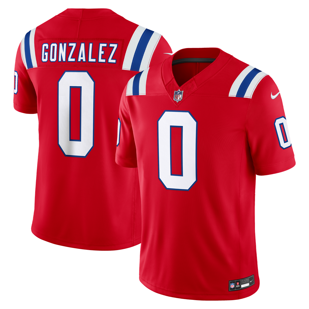 New England Patriots Christian Gonzalez Nike Navy Team Vapor F.U.S.E. Stitched Limited Jersey