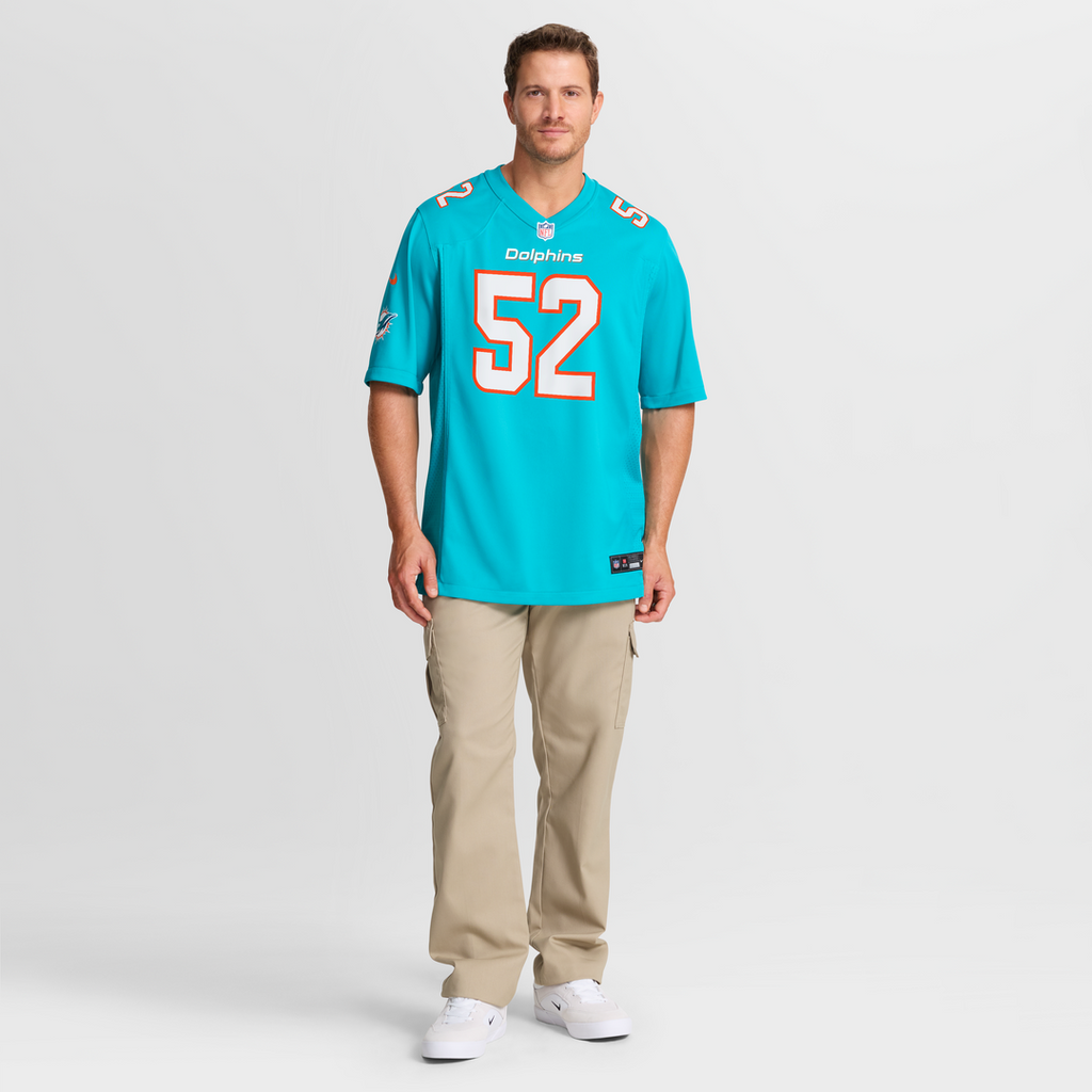 Miami Dolphins Patrick Paul Nike Aqua Game Jersey