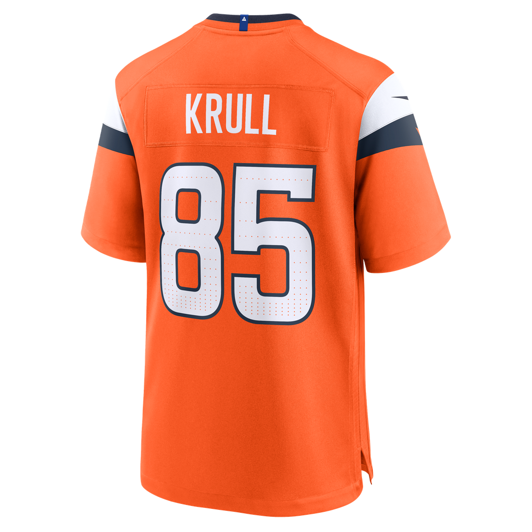 Denver Broncos Lucas Krull Nike Orange Team Game Jersey