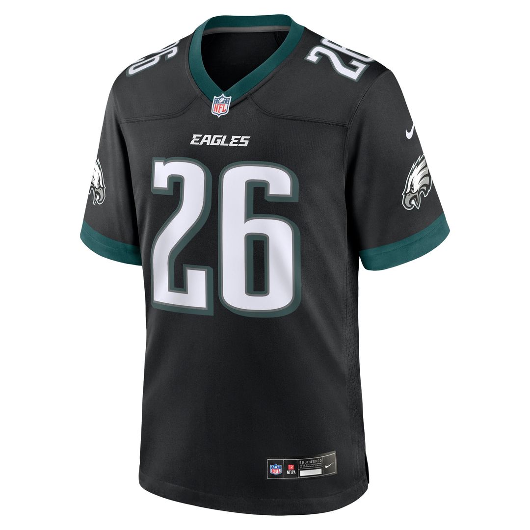 Philadelphia Eagles Saquon Barkley Nike Black Alternate Game Jersey