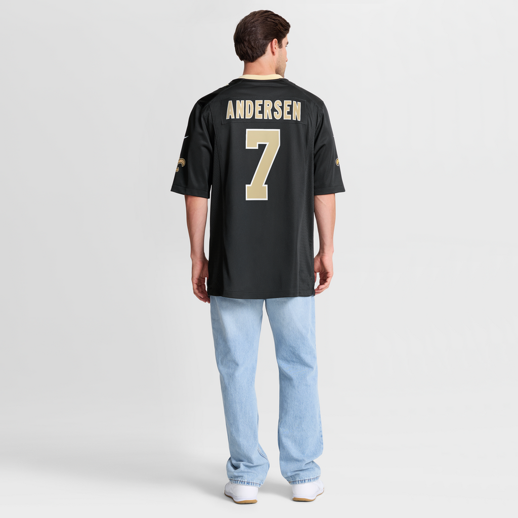 New Orleans Saints Morten Andersen Nike Black Game Retired Player Jersey