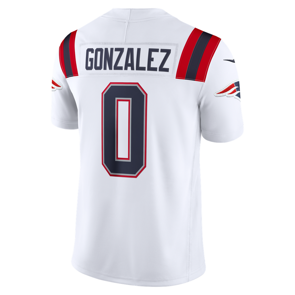 New England Patriots Christian Gonzalez Nike Navy Team Vapor F.U.S.E. Stitched Limited Jersey