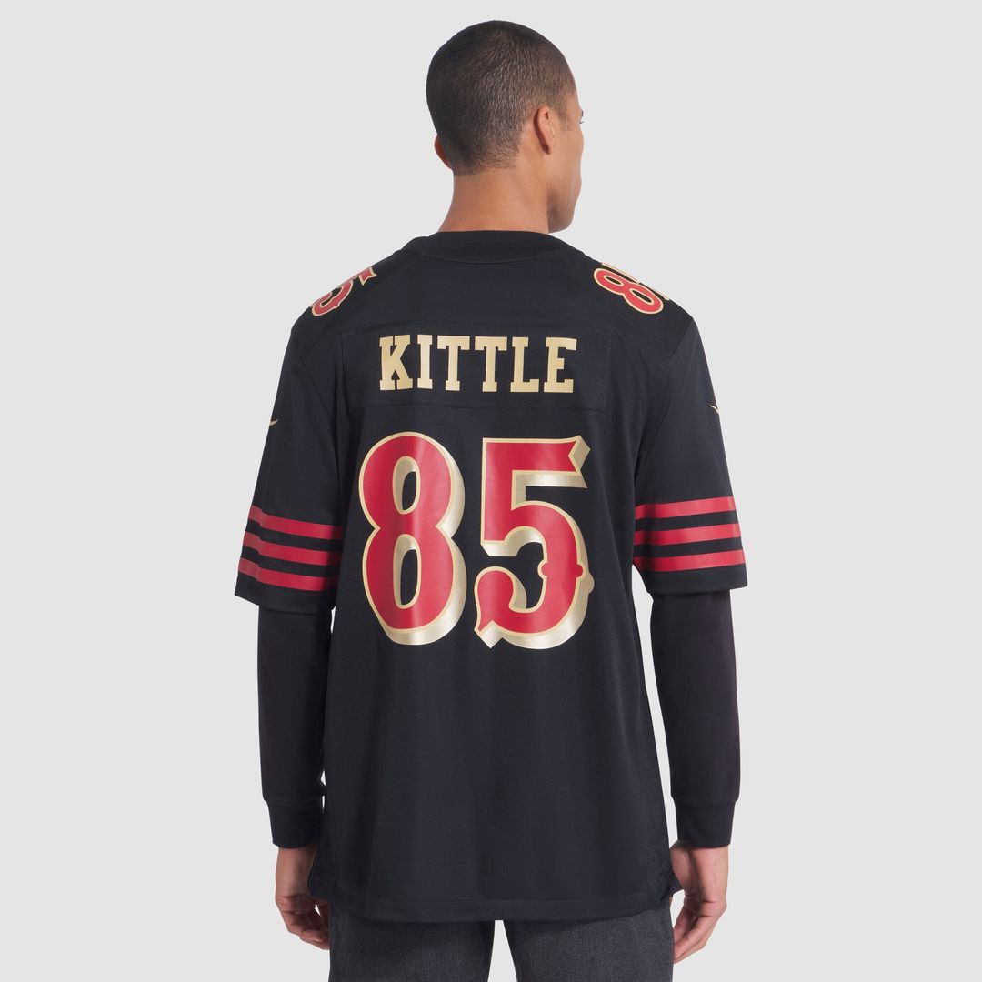 San Francisco 49ers George Kittle Nike Black Rivalries Collection Game Jersey