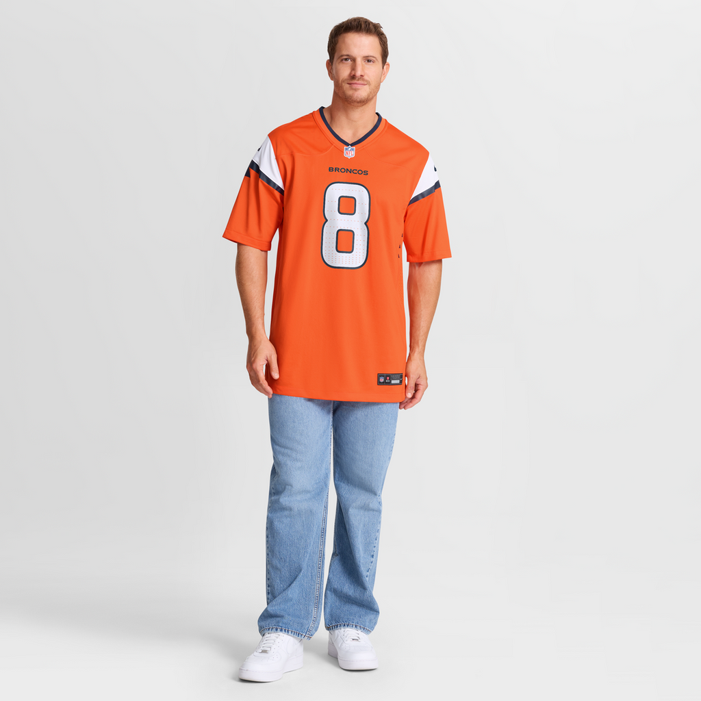 Denver Broncos Jarrett Stidham Nike Orange Team Game Jersey