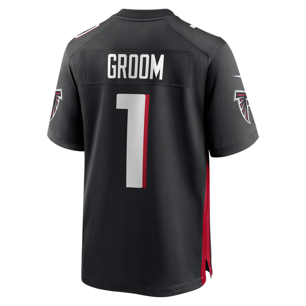 Atlanta Falcons Number 1 Groom Nike Black Game Jersey