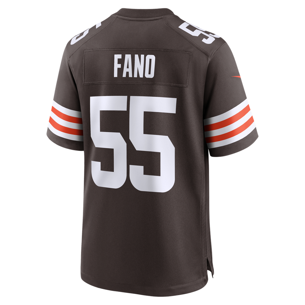 Cleveland Browns Spencer Fano Nike Brown Team Game Jersey